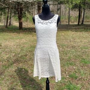 BeBop Lace Mini Dress - Cream